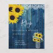 BUDGET Rustige zonnebloemen RSVP Weddenschap (Voorkant)