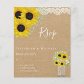 BUDGET Rustige zonnebloemen RSVP Weddenschap (Voorkant)