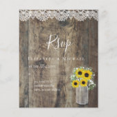 BUDGET Rustige zonnebloemen RSVP Weddenschap (Voorkant)