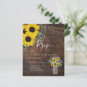 BUDGET Rustige zonnebloemen RSVP Weddenschap (Staand voorkant)