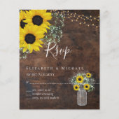 BUDGET Rustige zonnebloemen RSVP Weddenschap (Voorkant)