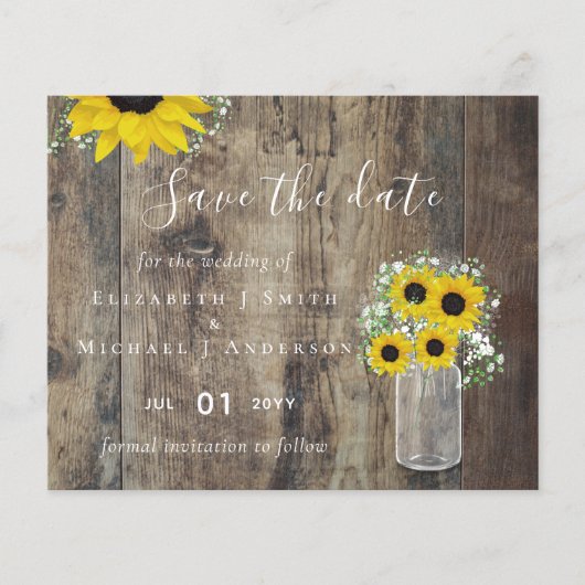 BUDGET Rustige zonnebloemen Weddenschappen Save Da (Voorkant)