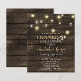 Budget Rustin Barn Wood I Do BBQ Uitnodiging