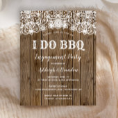 Budget Rustin Barn Wood Lace I Do BBQ Uitnodiging