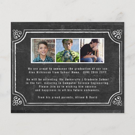 BUDGET Rustisch Afstuderen BBQ 4 Fotouitnodiging (Achterkant)