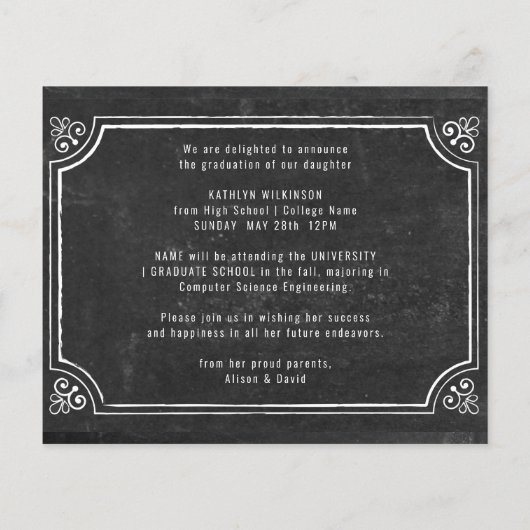 BUDGET Rustisch Afstuderen BBQ 4 Fotouitnodiging (Achterkant)