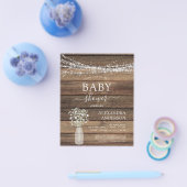 Budget Rustisch Baby shower - Uitnodiging voor ver Flyer (Enkel)