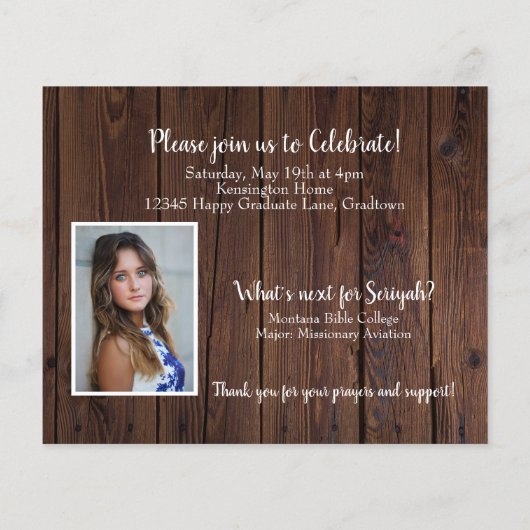 Budget Rustisch Christelijke Afstuderen Proverbs 3 (Achterkant)