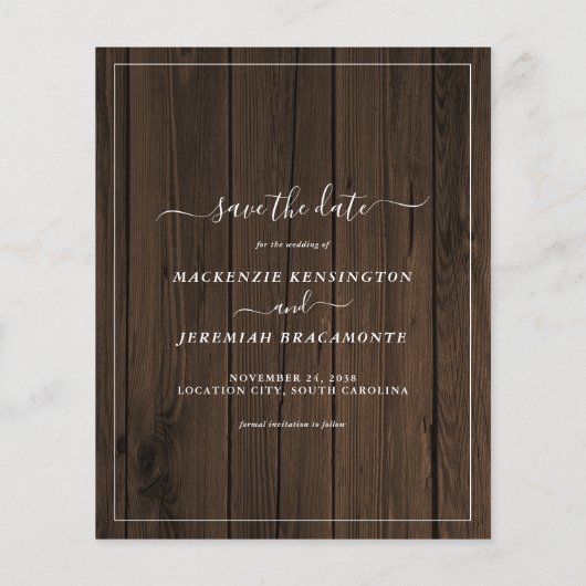 BUDGET Rustisch hout Eucalyptus Foto slaat de datu Flyer (Achterkant)