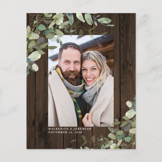 BUDGET Rustisch hout Eucalyptus Foto slaat de datu Flyer (Voorkant)