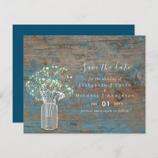 BUDGET Rustisch hout Gypsophila redt de data (Voorkant / Achterkant)