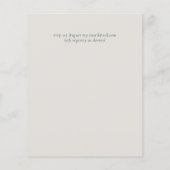 BUDGET Rusty Bronze Leaf Wedding Invitations (Achterkant)