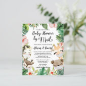 Budget Safari Anima Baby shower per post uitnodigi (Staand voorkant)