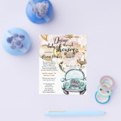 Budget Safari Animal Drive by Baby shower Uitnodig Flyer (Enkel)