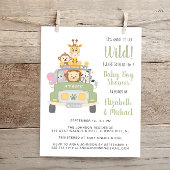 Budget Safari Baby Boy Couples Shower Uitnodiging