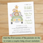 Budget Safari Baby Boy Shower Uitnodiging