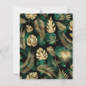 Budget Safari Baby shower Black Gold Invitation (Achterkant)