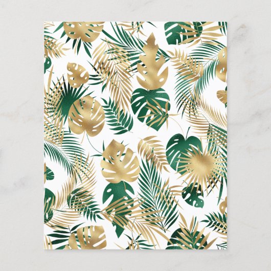 Budget Safari Baby shower Gold Green (Achterkant)