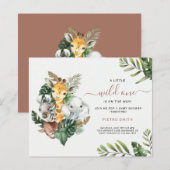 Budget Safari Dieren Boy Baby shower (Voorkant / Achterkant)