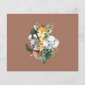 Budget Safari Dieren Boy Baby shower (Achterkant)