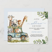 Budget Safari Dieren Boy Baby shower (Voorkant / Achterkant)