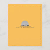 Budget Safari Dieren Twee Wilde Verjaardag Uitnodi (Achterkant)