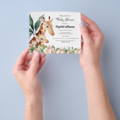 Budget Safari Giraffe Animal Baby shower Flyer (Hand)