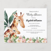 Budget Safari Giraffe Animal Baby shower Flyer (Voorkant)