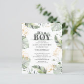 Budget Safari Giraffe Botanical Boy Baby shower (Staand voorkant)