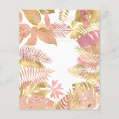 Budget Safari Girl Baby shower Pink Gold Invite (Achterkant)