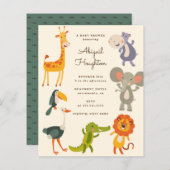 Budget Safari Oerwoud Animal Thmed Baby shower (Voorkant / Achterkant)