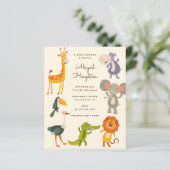 Budget Safari Oerwoud Animal Thmed Baby shower (Staand voorkant)