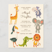 Budget Safari Oerwoud Animal Thmed Baby shower (Voorkant)