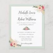 BUDGET Sage and Pink Floral bruiloft (Voorkant)