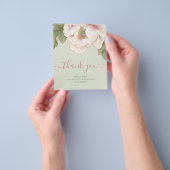 BUDGET Sage & Blush Floral Weddenschap Hartelijk d Flyer (Hand)