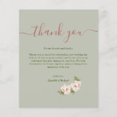 BUDGET Sage & Blush Floral Weddenschap Hartelijk d Flyer (Achterkant)