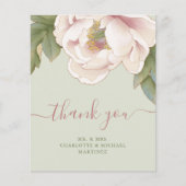 BUDGET Sage & Blush Floral Weddenschap Hartelijk d Flyer (Voorkant)