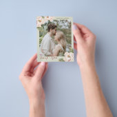 Budget Sage & Blush Photo Weddenschap Hartelijk da Flyer (Hand)