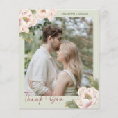 Budget Sage & Blush Photo Weddenschap Hartelijk da Flyer (Voorkant)