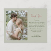 BUDGET Sage & Blush Photo Weddenschap Hartelijk da Flyer (Achterkant)