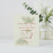 BUDGET Sage & Blush Pink Floral Weddenschap (Staand voorkant)