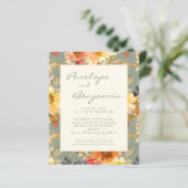 Budget Sage Botanical Waterverf Wedding Invite (Staand voorkant)