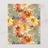 Budget Sage Botanical Waterverf Wedding Invite (Achterkant)