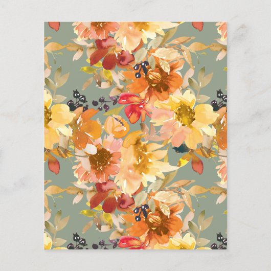 Budget Sage Botanical Waterverf Wedding Invite (Achterkant)