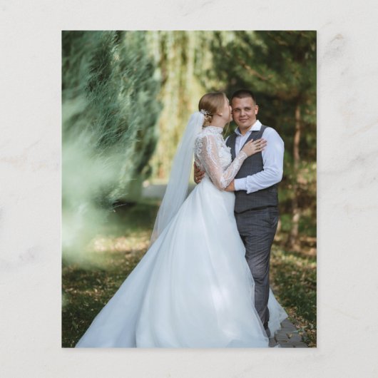 Budget SAGE ELEGANT GROEN BLOEMENBRUILOFT Flyer (Achterkant)