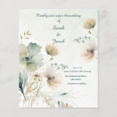 Budget SAGE ELEGANT GROEN BLOEMENBRUILOFT Flyer (Voorkant)
