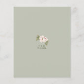 BUDGET Sage en Blush Floral Weddenschap Save the D Flyer (Achterkant)