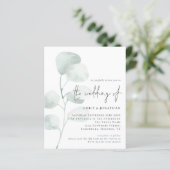 Budget Sage Eucalyptus QR Weddenschap (Staand voorkant)