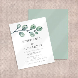 Budget Sage Eucalyptus Verloving Uitnodigen
