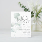 Budget Sage Eucalyptus We doen een uitnodiging voo (Staand voorkant)